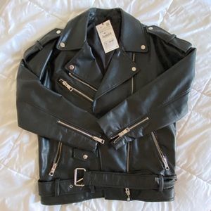 Zara oversized biker jacket